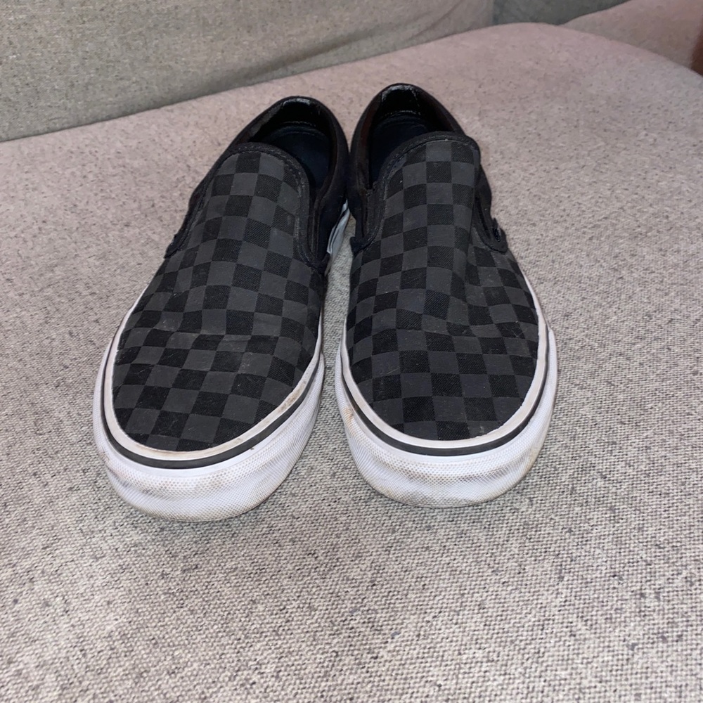 Checkerboard vans sneakers